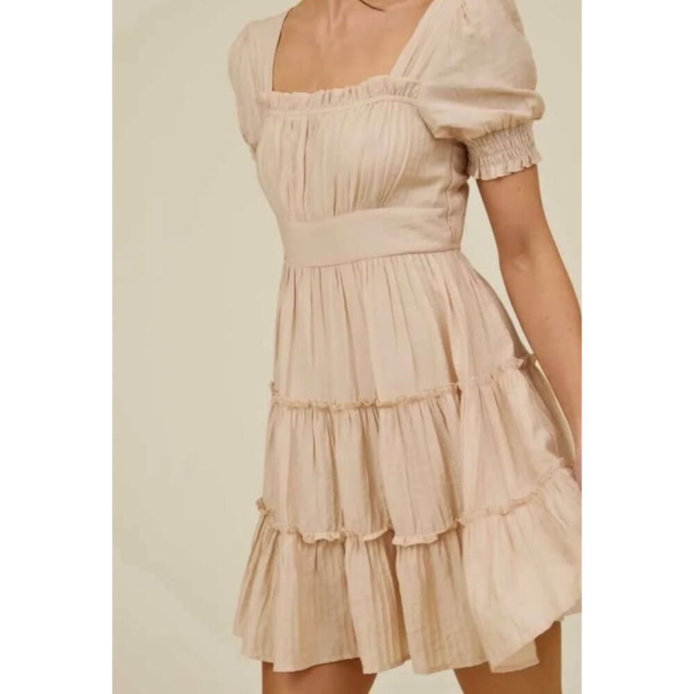Mine Smocked Romantic Gauze Cottagecore Mini NWOT